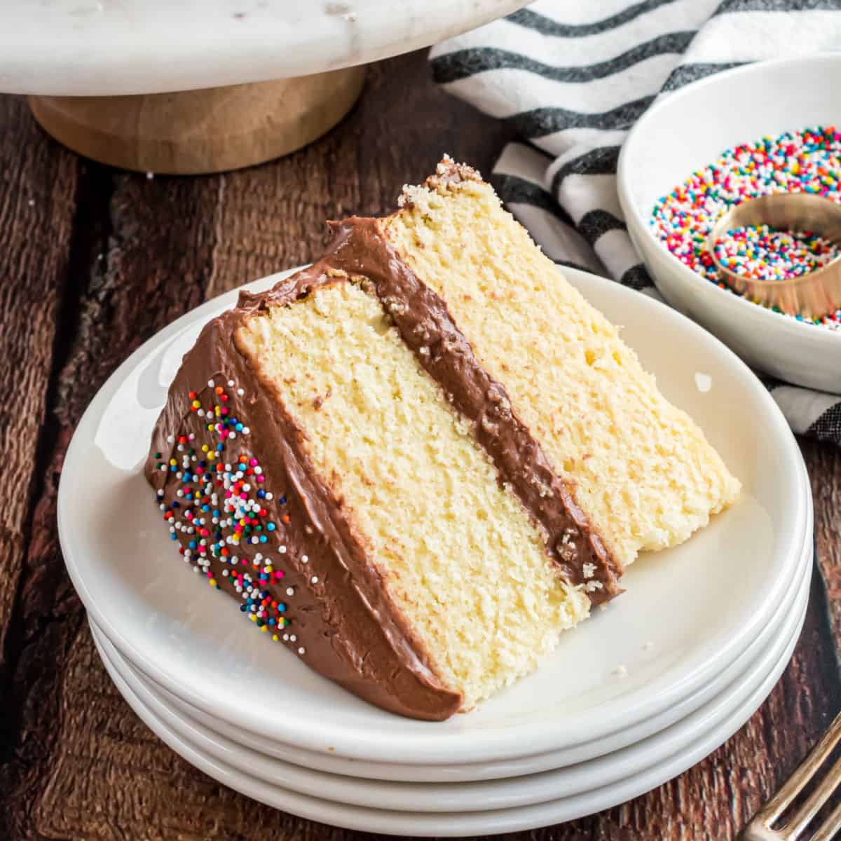 Yellow Birthday Cake Recipe - Shugary Sweets