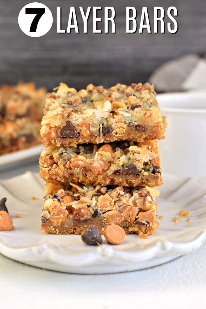 The BEST Easy Seven Layer Cookie Bars Recipe Shugary Sweets