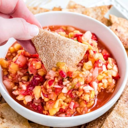 Fruit Salsa Recipe Homemade Cinnamon Tortilla Chips