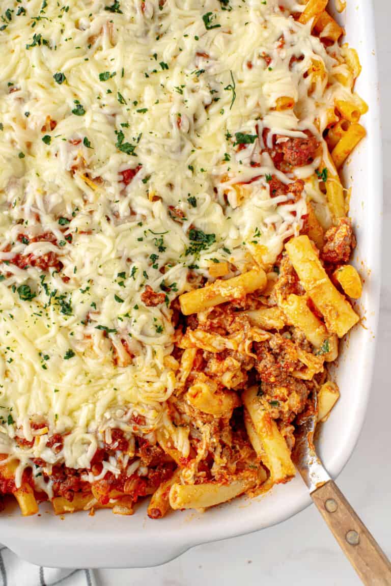 Easy Baked Ziti Recipe - Shugary Sweets