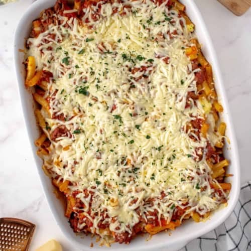 Easy Baked Ziti Recipe - Shugary Sweets