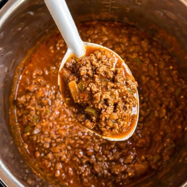 Enjoy an easy dinner in just minutes. These Instant Pot Sloppy Joes are homemade, kid-friendly, and the perfect sweet and tangy weeknight meal recipe idea!