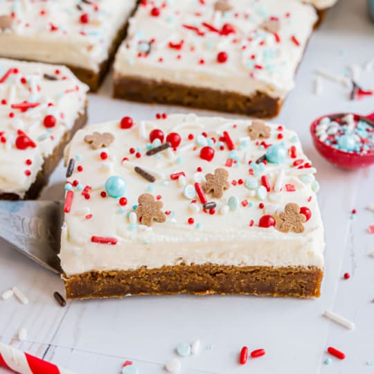 Gingerbread Cookie Bars Recipe - Shugary Sweets