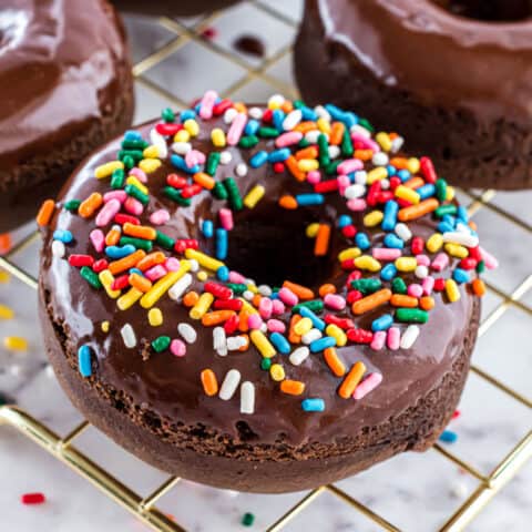 Baked Chocolate Donuts Recipe - Shugary Sweets