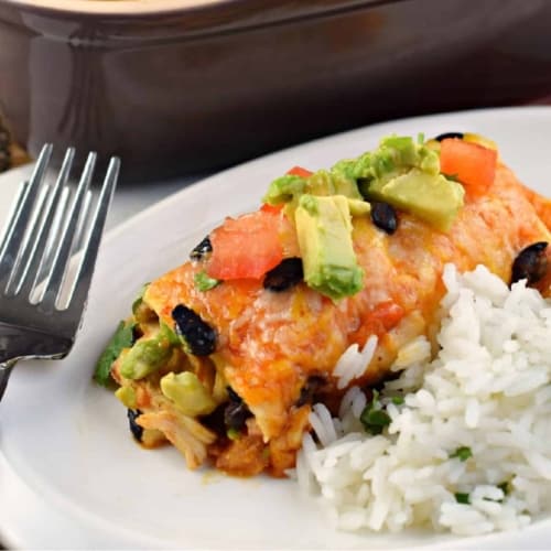 Chicken Avocado Enchiladas Recipe - Shugary Sweets