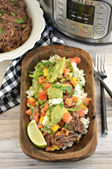 Pressure Cooker Barbacoa Burrito Bowl With Cilantro-Lime Rice - Recipes