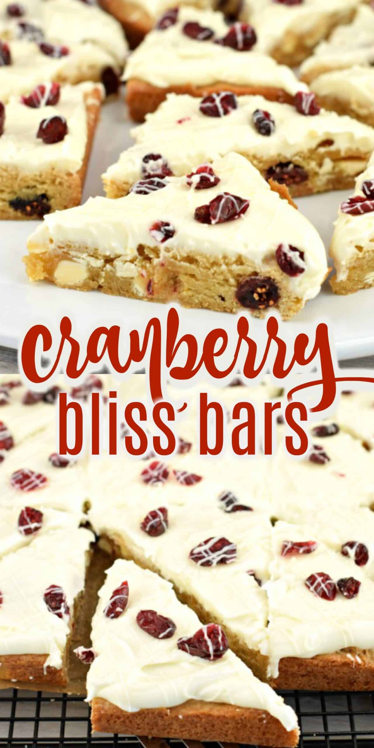 Cranberry Bliss Bars {Starbucks Copycat} Recipe - Shugary Sweets