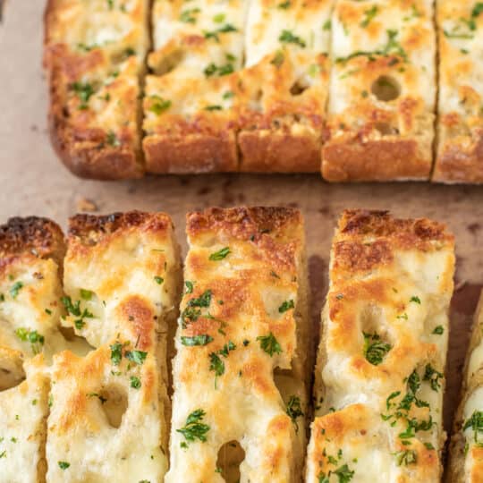 Cheesy Garlic Bread Recipe - Shugary Sweets