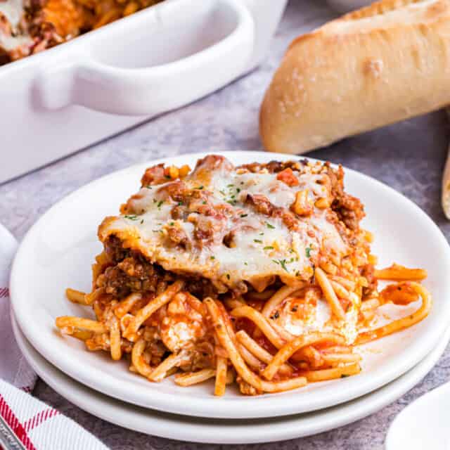 Million Dollar Spaghetti Casserole Recipe - Shugary Sweets