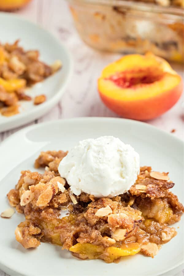 Easy Peach Crisp Recipe - Shugary Sweets