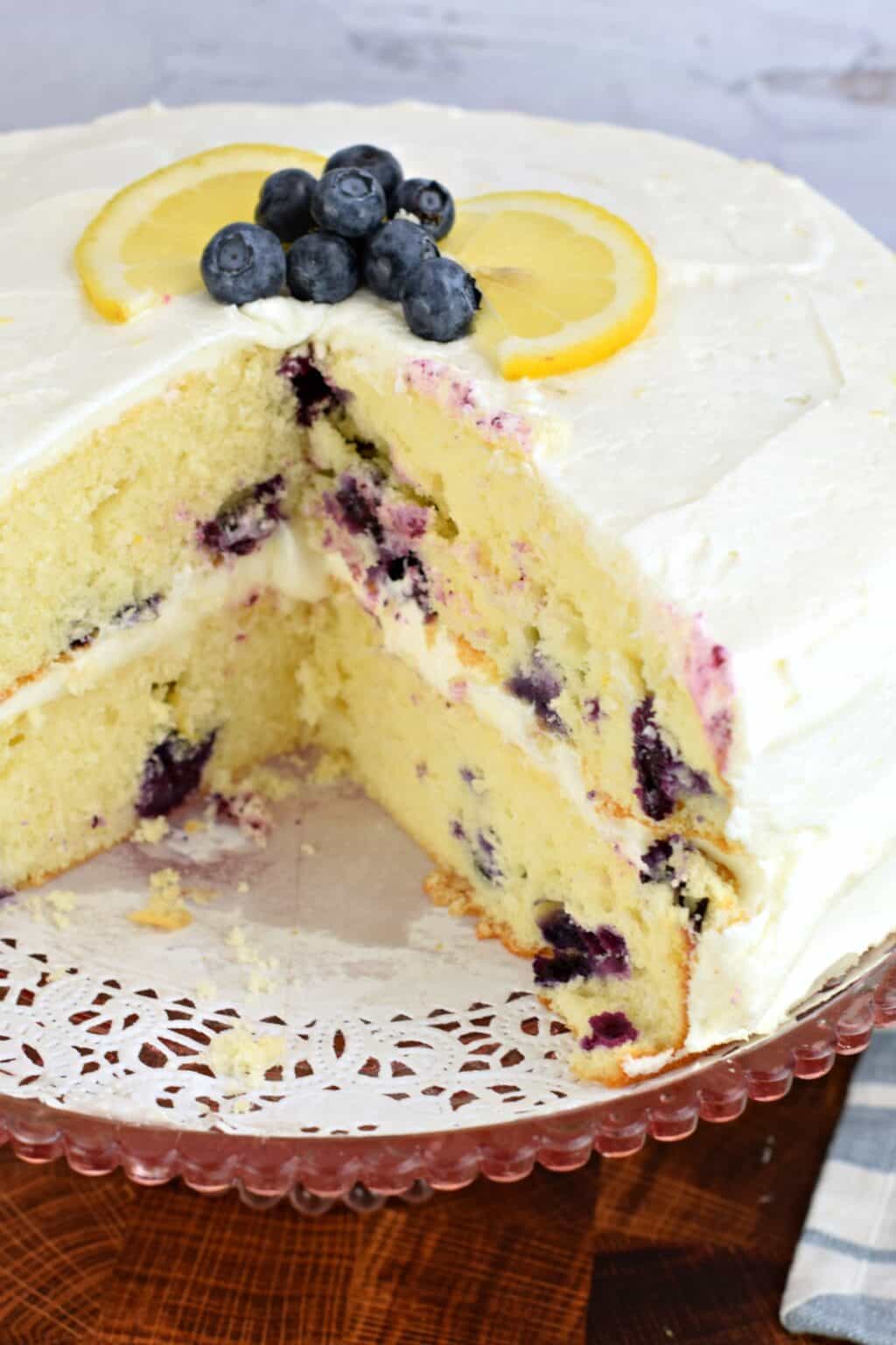 Lemon Blueberry Cake Recipe - Shugary Sweets