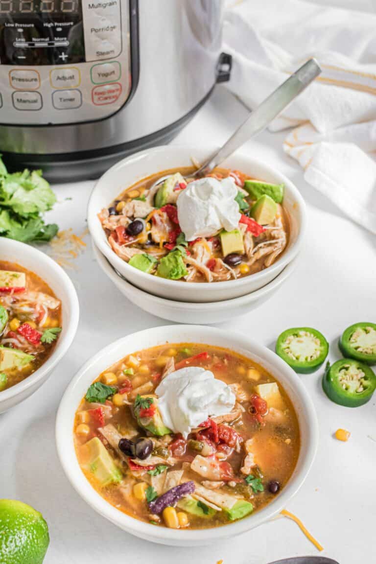 Instant Pot Chicken Tortilla Soup Recipe - Shugary Sweets