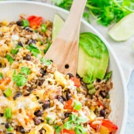 Easy Beef Taco Skillet Recipe {One Pan Meal} - Shugary Sweets
