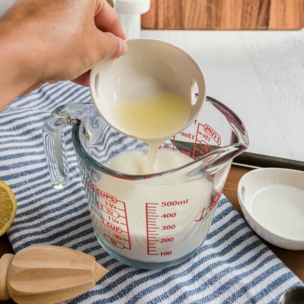 You'll need: 1.5 cups of buttermilk 1 cup of water