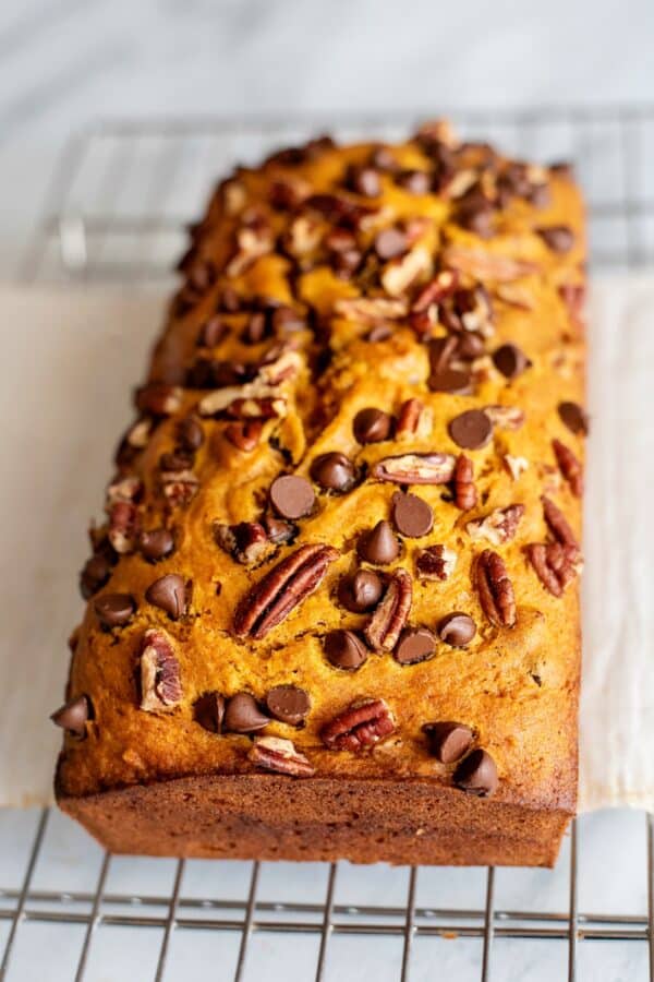 Chocolate Chip Pumpkin Bread Recipe - Shugary Sweets