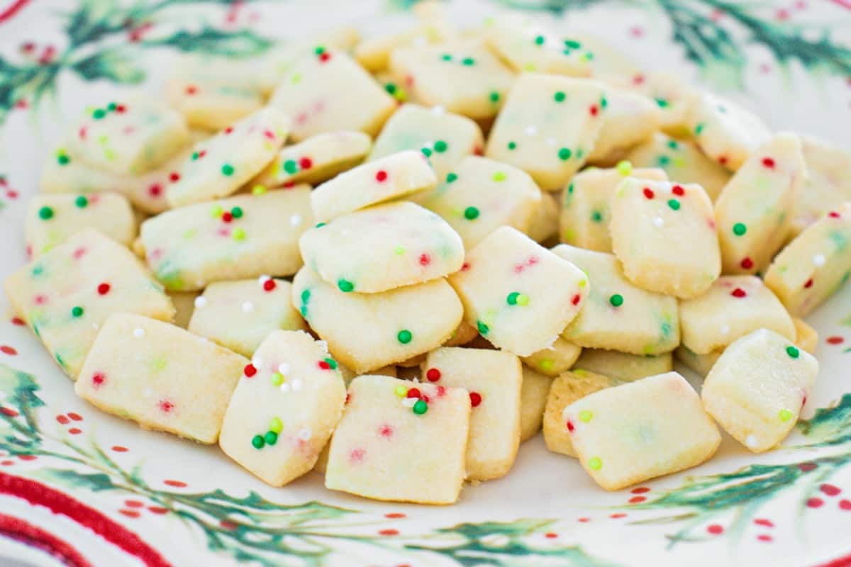 Christmas Shortbread Bites Recipe - Shugary Sweets