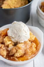 Instant Pot Peach Cobbler Recipe - Shugary Sweets