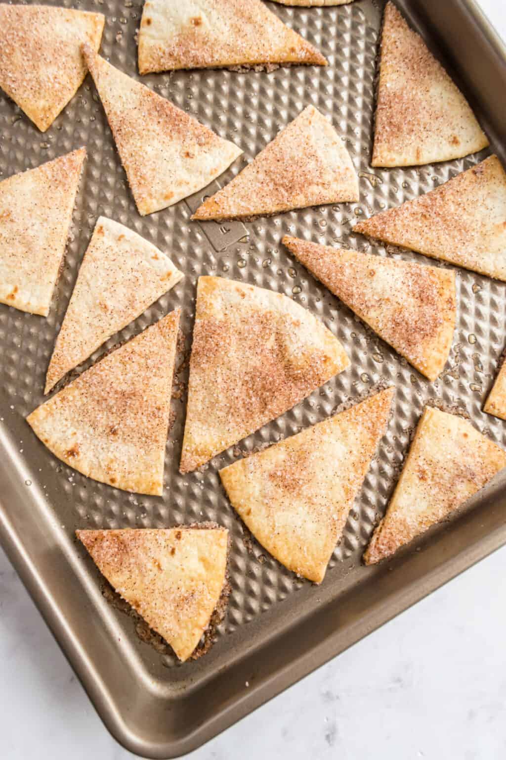 Baked Cinnamon Sugar Tortilla Chips Recipe - Shugary Sweets
