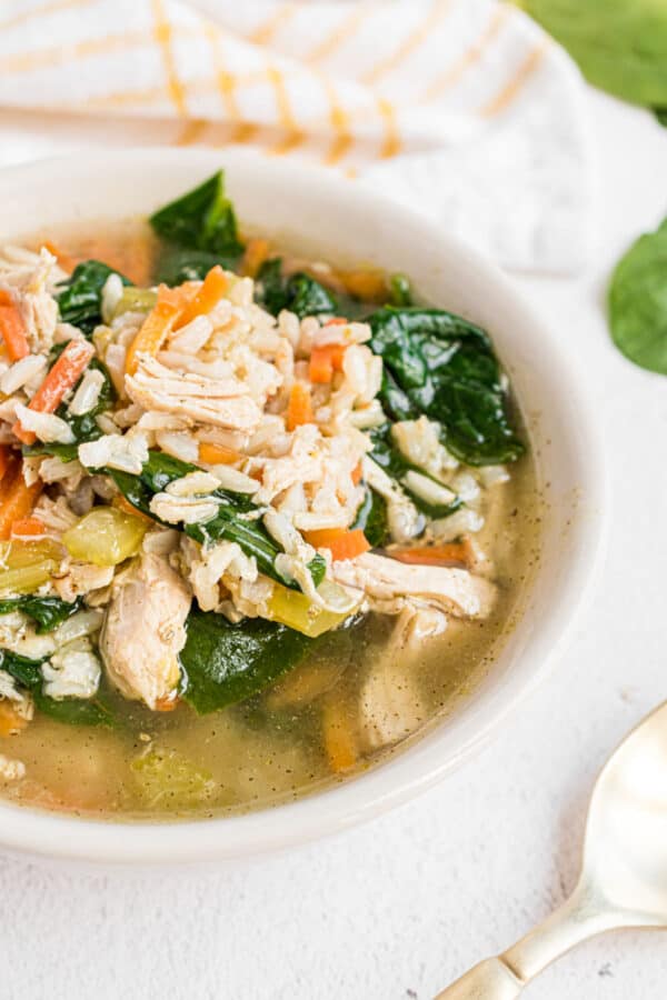 Instant Pot Chicken and Rice Soup Recipe - Shugary Sweets