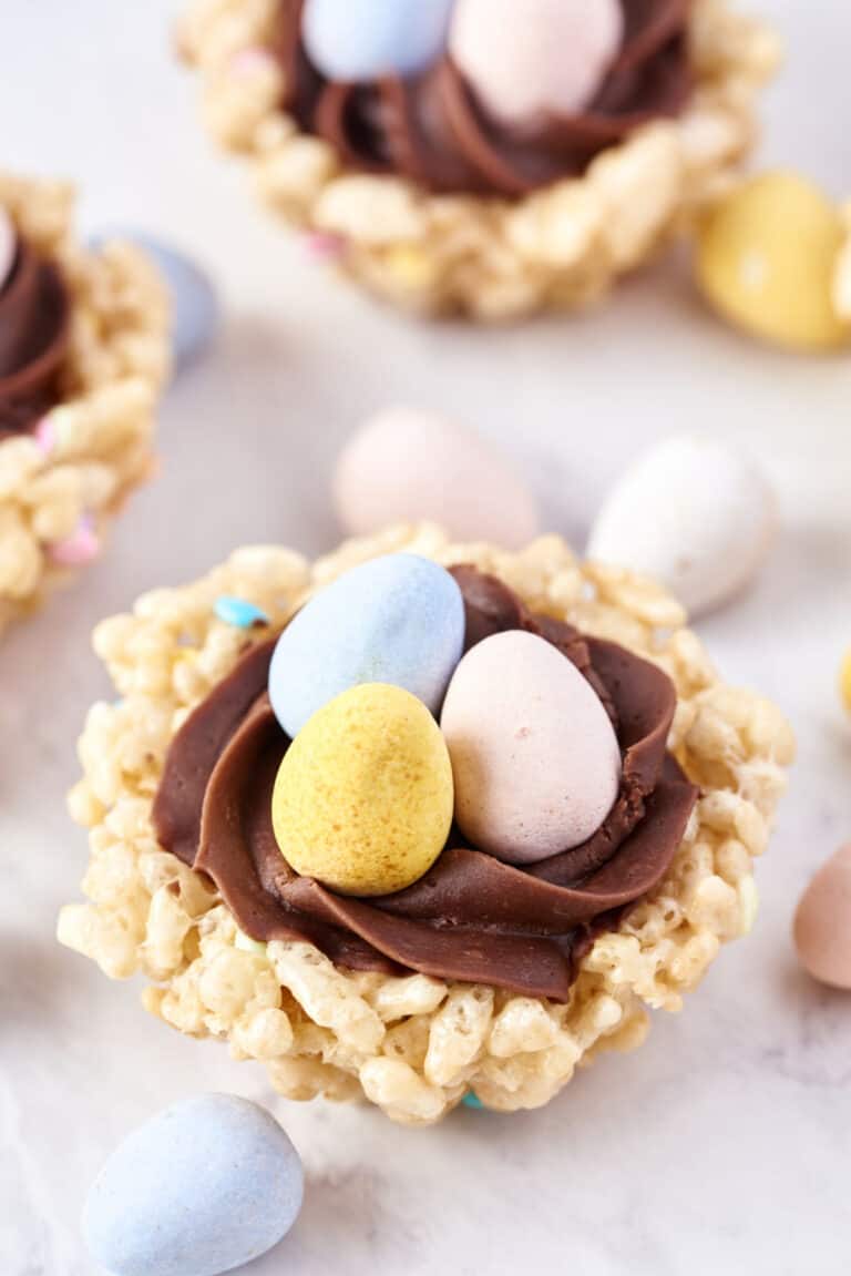 Easter Rice Krispie Treat Nests Recipe Shugary Sweets