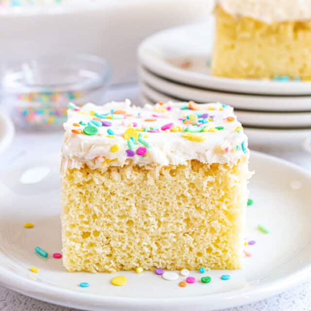 Vanilla Sheet Cake Recipe - Shugary Sweets