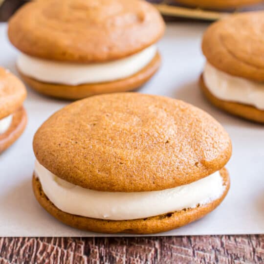 Pumpkin Whoopie Pies Recipe - Shugary Sweets