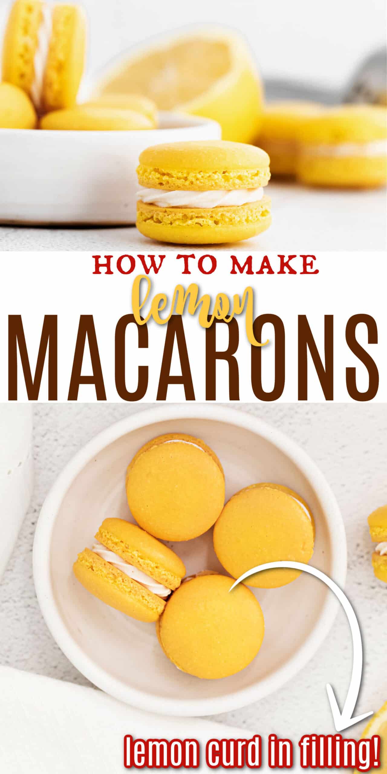 Lemon Curd Macarons Recipe - Shugary Sweets