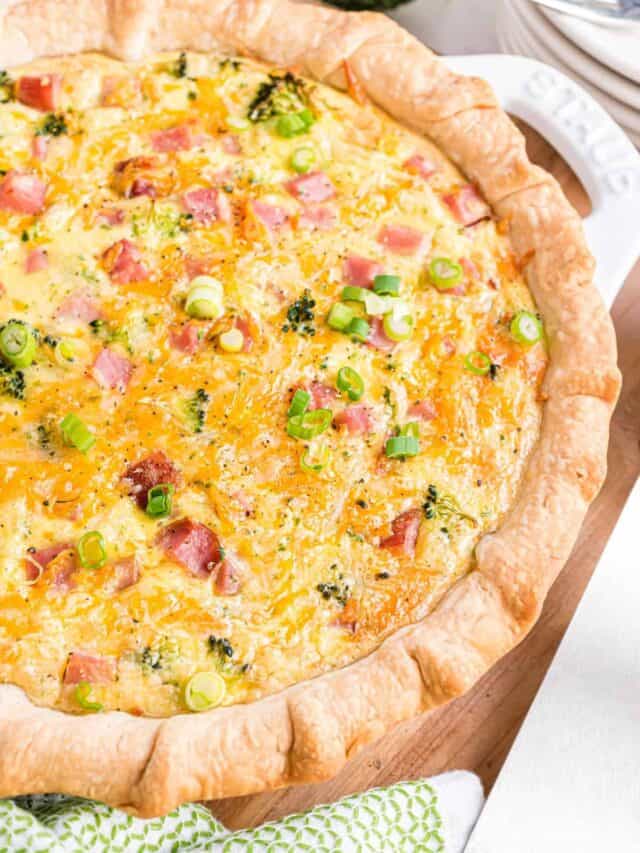 Easy Ham Quiche Recipe - Shugary Sweets