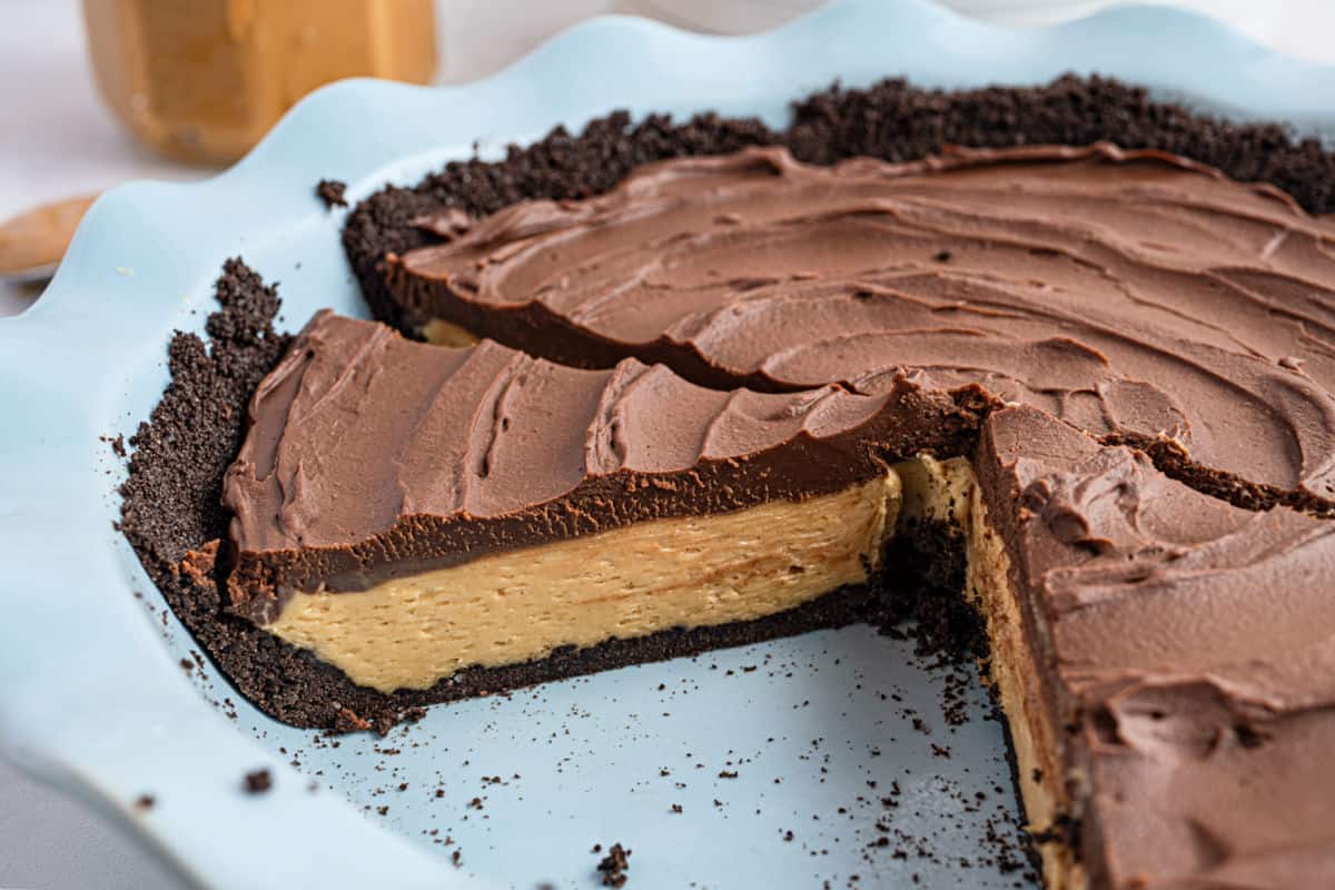 Chocolate Peanut Butter Pie Recipe - Shugary Sweets