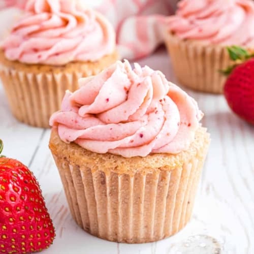 Strawberry Cupcakes Recipe - Shugary Sweets