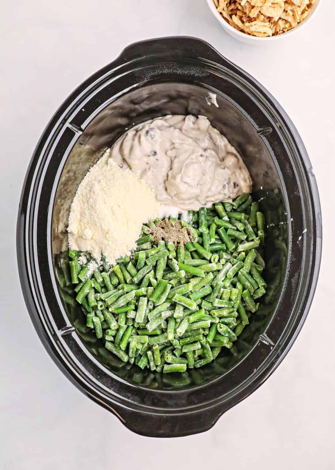 Slow Cooker Green Bean Casserole Shugary Sweets