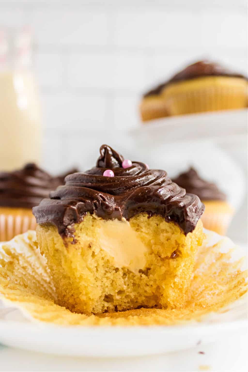 Boston Cream Cupcakes Recipe - Shugary Sweets