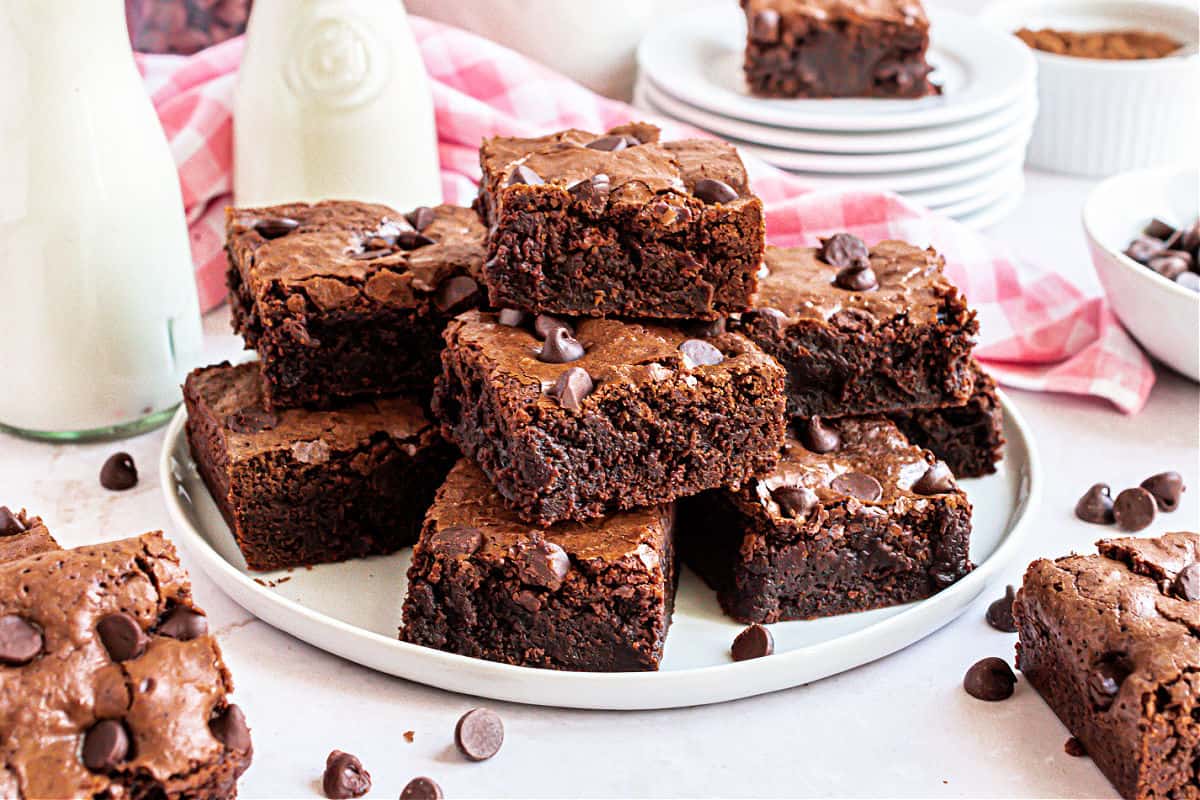 Chocolate Chip Brownies Recipe Shugary Sweets 