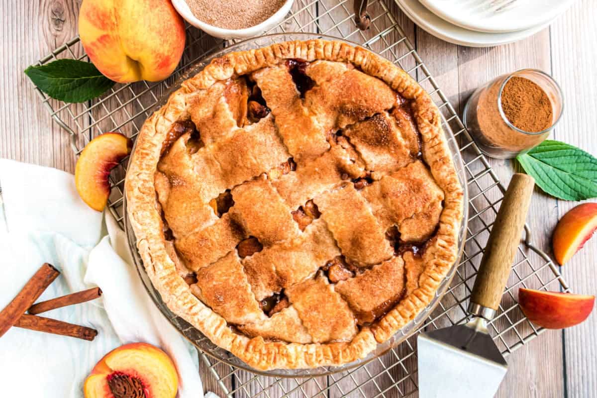 Perfect Peach Pie Recipe - Shugary Sweets