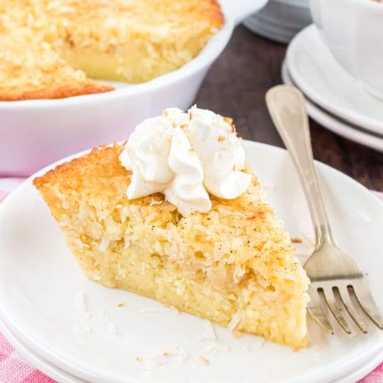 Impossible Coconut Pie Recipe Shugary Sweets