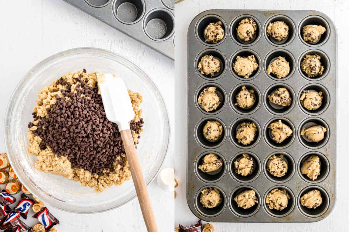 Step by step photos showing how to make cookie dough.