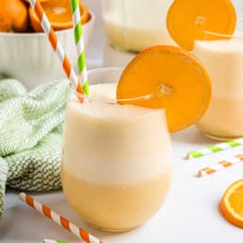 Orange Julius is a popular drink that’s simple to make at home! It’s frosty and creamy. This copycat recipe is a refreshing treat that everyone in the family will enjoy. 