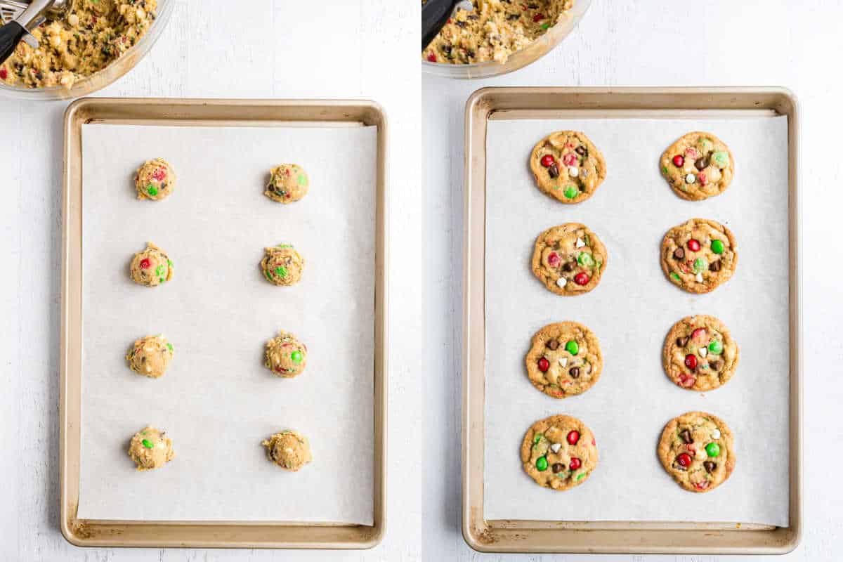 Step by step photos showing how to bake christmas cookies.